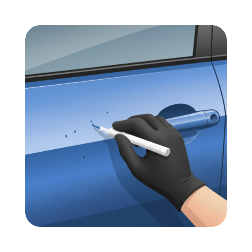 Motorway paint pitting